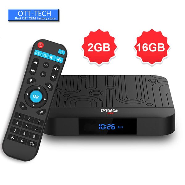 

Amlogic S905W M9S W1 2GB 16GB TV Box Четырехъядерный Android 7.1 ТВ потоковые боксы M9S W1 лучше, чем MXQ TX6