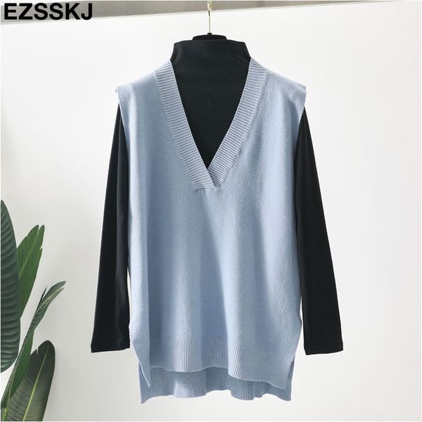 2019 new spring v-neck oversize sweater vest women autumn knitted tank female sleeveless knit pullovers loose casual jacket, Black;white
2019 new spring v-neck oversize sweater vest women autumn knitted tank female sleeveless knit pullovers loose casual jacket, Black;white