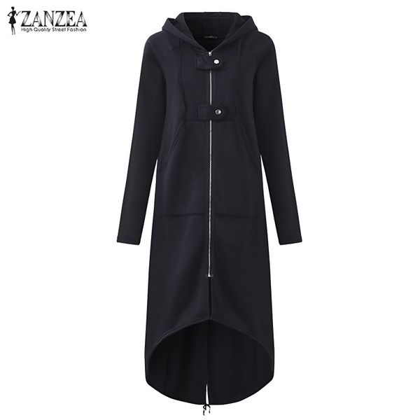 zanzea 2019 autumn hooded long sleeve zip sweatshirt hoodies coat women solid long jacket irregular hem black outwear plus size, Black;brown
zanzea 2019 autumn hooded long sleeve zip sweatshirt hoodies coat women solid long jacket irregular hem black outwear plus size, Black;brown