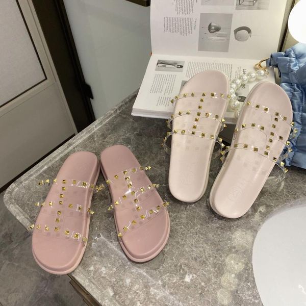 metalic rivets narrow band flats clear women sandals open toe hollow-out slippers soft transparent bottom studs sandalias femme, Black
metalic rivets narrow band flats clear women sandals open toe hollow-out slippers soft transparent bottom studs sandalias femme, Black