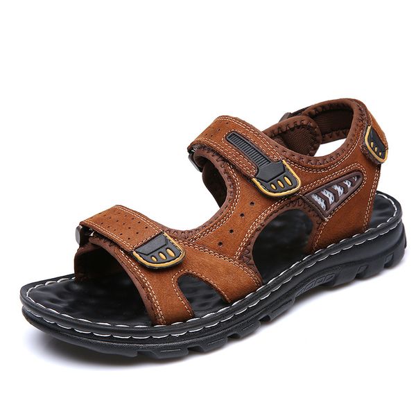 sandals men 2019 new mens sandals genuine leather outdoor walking summer beach shoes anti-slippery footwear shoes men sneakers, Black
sandals men 2019 new mens sandals genuine leather outdoor walking summer beach shoes anti-slippery footwear shoes men sneakers, Black