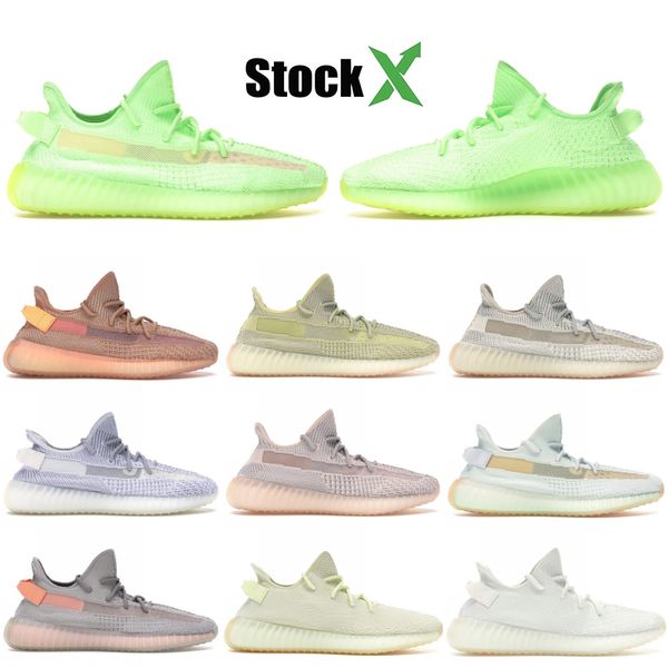 2020 cloud white glow in the dark static reflective kanye running shoes with box men women blue tint designer shoes us5-11 
2020 cloud white glow in the dark static reflective kanye running shoes with box men women blue tint designer shoes us5-11