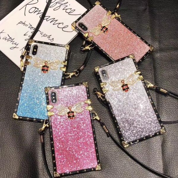 For iPhone X Xr Xs Max Inclined Straddle Hanging Handset Glitter Paillette Shell iPhone 6/6s/7/8 plus Bee Frame Case Luxury Bee Case
For iPhone X Xr Xs Max Inclined Straddle Hanging Handset Glitter Paillette Shell iPhone 6/6s/7/8 plus Bee Frame Case Luxury Bee Case