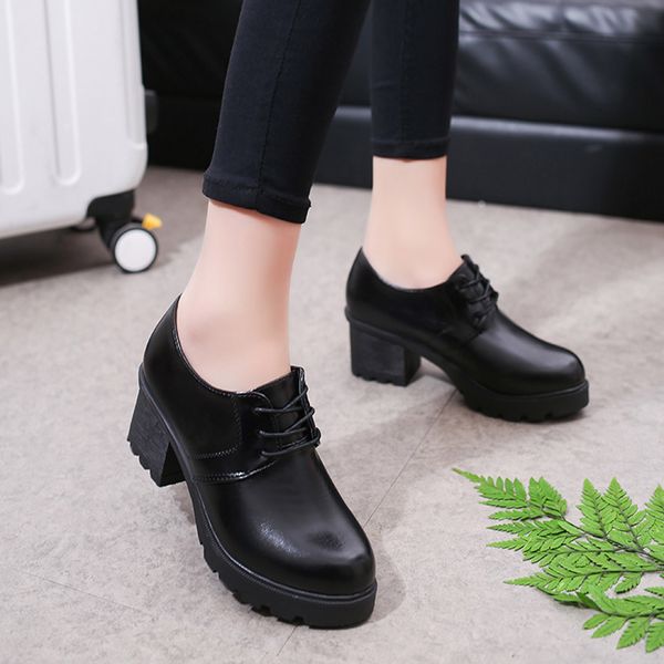 fashion women boots casual thick heels with thick-soled round head student casual winter autumn shoes, Black
fashion women boots casual thick heels with thick-soled round head student casual winter autumn shoes, Black