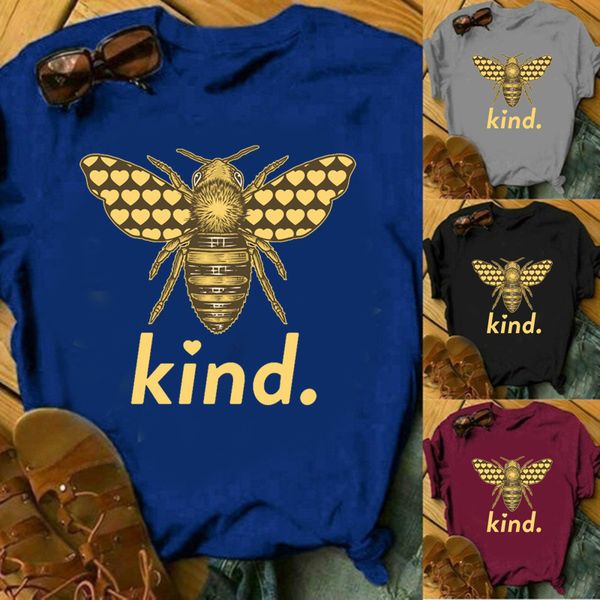 bee kind funny t-shirt women cotton fashion short sleeve men and women wear round o-neck shirt harajuku style top, White;black
bee kind funny t-shirt women cotton fashion short sleeve men and women wear round o-neck shirt harajuku style top, White;black