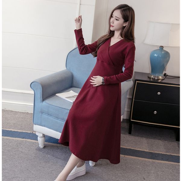 2020 maternity wear spring and autumn new fashion maternity dress bow v-neck korean long sleeve nursing clothes, White
2020 maternity wear spring and autumn new fashion maternity dress bow v-neck korean long sleeve nursing clothes, White