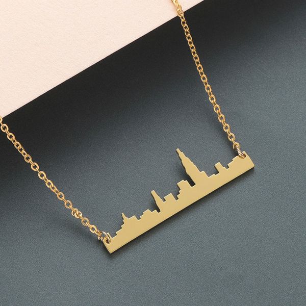 pendant necklaces blessing york city statue skyline necklace women stainless steel jewelry female gold fashion collier gift, Silver
pendant necklaces blessing york city statue skyline necklace women stainless steel jewelry female gold fashion collier gift, Silver