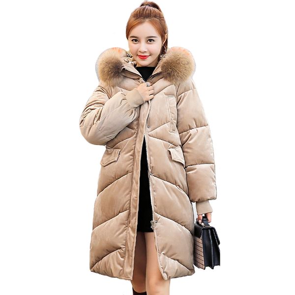 2019 new arrival women winter jacket with big fur collar hooded oversize female parka warm parkas coats long velvet coat, Tan;black
2019 new arrival women winter jacket with big fur collar hooded oversize female parka warm parkas coats long velvet coat, Tan;black