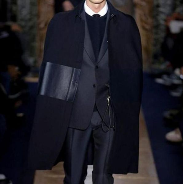 s-6xl 2018 spring male new fashion personalized custom loose stitching cloak cloak in the long woolen coat, Black
s-6xl 2018 spring male new fashion personalized custom loose stitching cloak cloak in the long woolen coat, Black