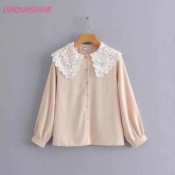 lundunshijia new arrival 2019 spring autumn women fashion lace collar blouse long sleeve slim shirts blusas feminina, White
lundunshijia new arrival 2019 spring autumn women fashion lace collar blouse long sleeve slim shirts blusas feminina, White