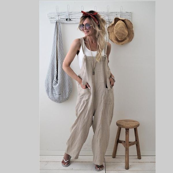 women casual loose cotton linen utility jumpsuits with pockets solid color baggy trousers overalls, Black;white
women casual loose cotton linen utility jumpsuits with pockets solid color baggy trousers overalls, Black;white