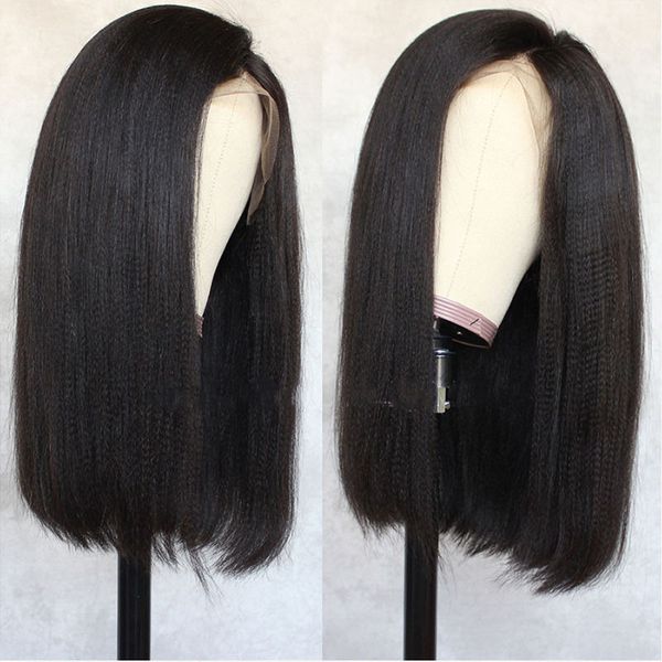 yaki straight 13x6 lace front wigs human hair brazilian kinky straight 360 frontal lace wigs for black women full lace with baby hair, Black;brown
yaki straight 13x6 lace front wigs human hair brazilian kinky straight 360 frontal lace wigs for black women full lace with baby hair, Black;brown