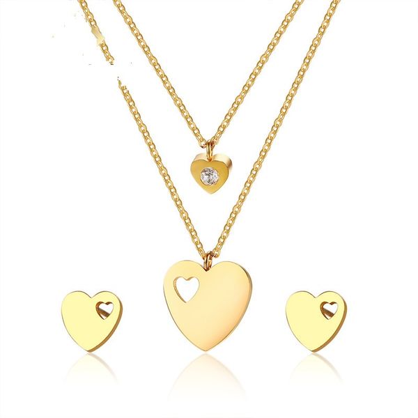 gold color fashion lady's heart pendant and earrings jewelry set stainless steel link chain necklace gift for girl women j267, Silver
gold color fashion lady's heart pendant and earrings jewelry set stainless steel link chain necklace gift for girl women j267, Silver