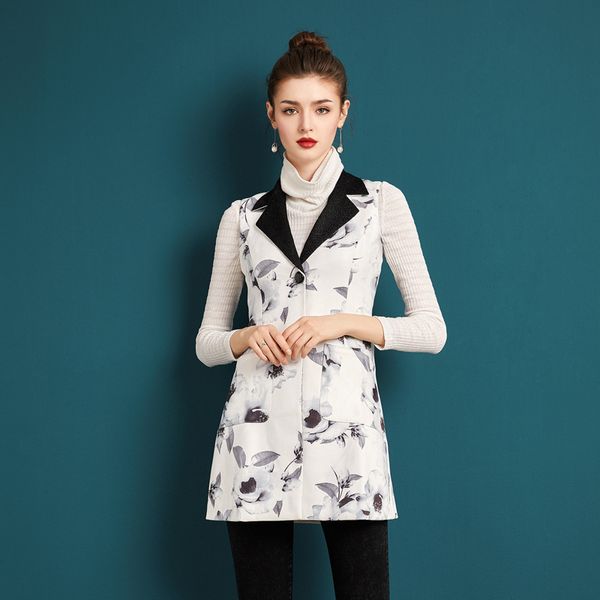 vest coat women 2020 autumn and winter new fashion ink print turndown collar sleeveless casual vest sale, Black;white
vest coat women 2020 autumn and winter new fashion ink print turndown collar sleeveless casual vest sale, Black;white