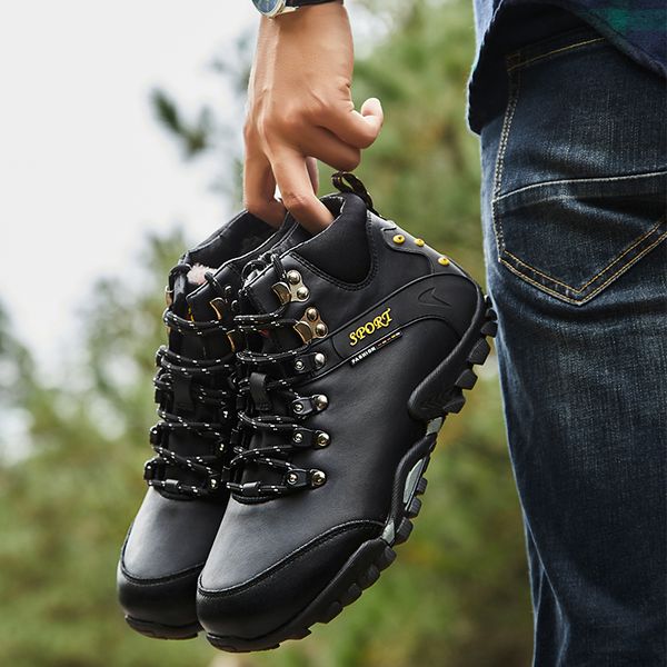 natural leather comfortable men boots handmade ankle snow boots outdoor autumn winter shoes waterproof, Black
natural leather comfortable men boots handmade ankle snow boots outdoor autumn winter shoes waterproof, Black