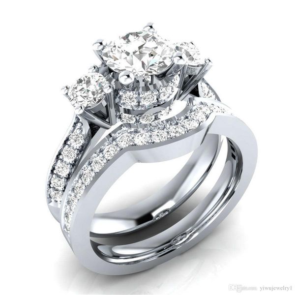 women fashion natural white sapphire 925 sterling silver ring set wedding bridal jewelry size 5 6 7 8 9 10 11 12, Golden;silver
women fashion natural white sapphire 925 sterling silver ring set wedding bridal jewelry size 5 6 7 8 9 10 11 12, Golden;silver