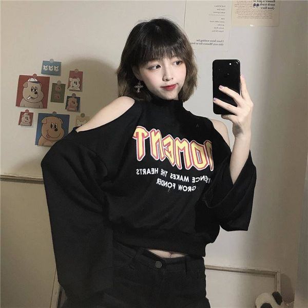 nicemix с плеча sexy капюшоном толстовки женщины толстовки плюс размер letter печать tops crop с длинным рукавом водолазка пот толстовки, Black
nicemix с плеча sexy капюшоном толстовки женщины толстовки плюс размер letter печать tops crop с длинным рукавом водолазка пот толстовки, Black