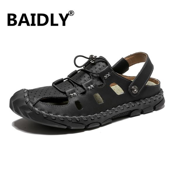 sandals summer genuine leather handmade classic men slippers walking beach men's sandalias outdoor roman, Black
sandals summer genuine leather handmade classic men slippers walking beach men's sandalias outdoor roman, Black
