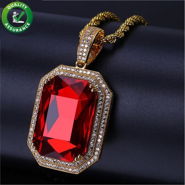 hip hop designer jewelry gold-tone iced out square red cz stone pendant rope chain necklaces luxury rock rap dj fashion wedding accessories, Silver
hip hop designer jewelry gold-tone iced out square red cz stone pendant rope chain necklaces luxury rock rap dj fashion wedding accessories, Silver