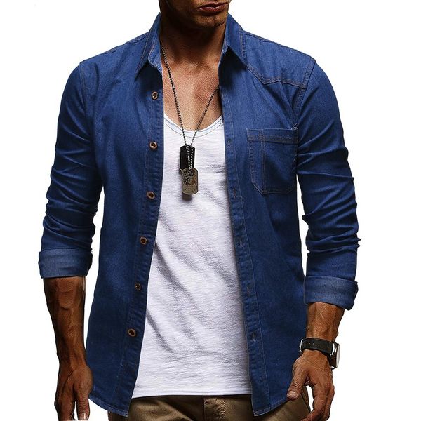 long sleeve jeans shirts men's blouse men social denim shirt for man solid color casual fashion new, White;black
long sleeve jeans shirts men's blouse men social denim shirt for man solid color casual fashion new, White;black