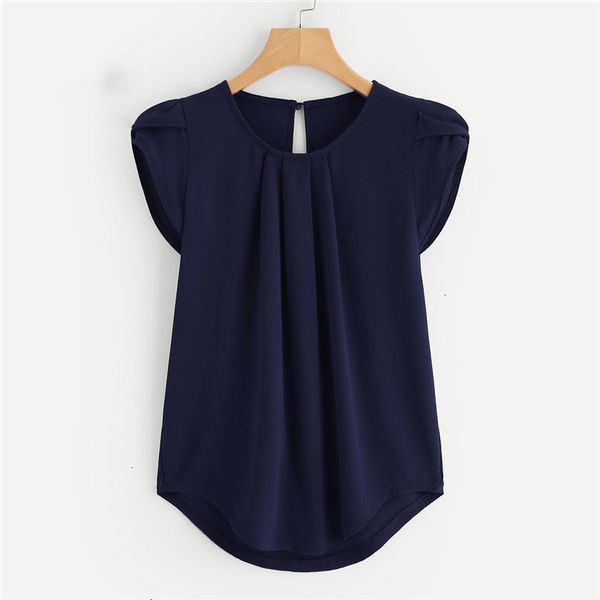 blouses for women designer petal sleeve pleated detail blouse summer round neck cap sleeve blouse women navy ol work casual blouse, White
blouses for women designer petal sleeve pleated detail blouse summer round neck cap sleeve blouse women navy ol work casual blouse, White