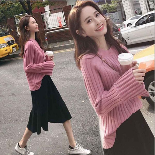 2019 autumn and winter new female net red society small fragrance wind sweater knitted skirt two-piece suit fashion tide, Black
2019 autumn and winter new female net red society small fragrance wind sweater knitted skirt two-piece suit fashion tide, Black