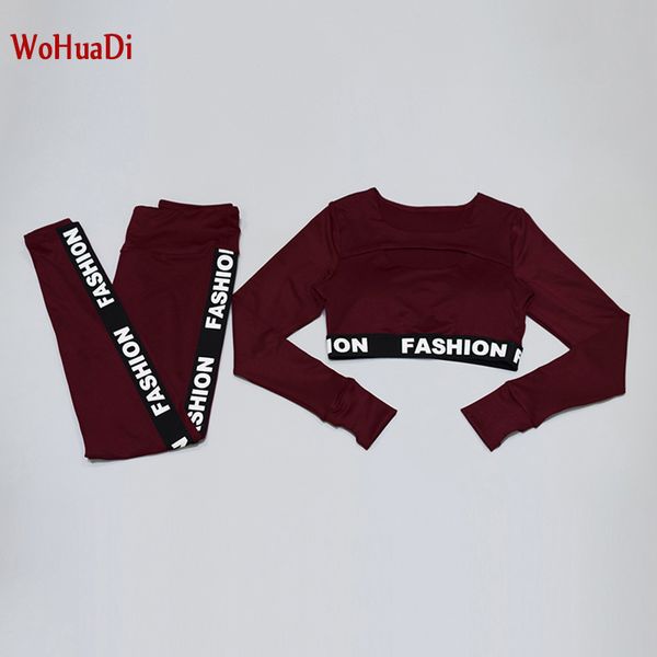 wohuadi 2 piece women yoga set gym workout fitness leggings+cropped shirts sport suit women long sleeve tracksuit red black
wohuadi 2 piece women yoga set gym workout fitness leggings+cropped shirts sport suit women long sleeve tracksuit red black