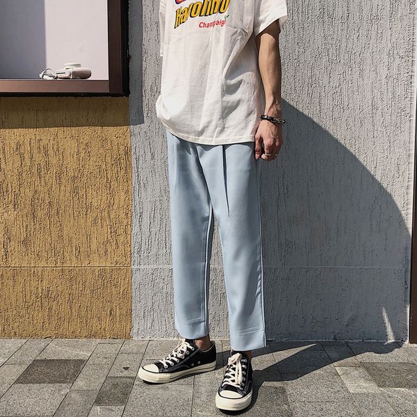 2019 spring and summer the new listing harajuku stylekorean casual fashion couple thin section small trousers joggers streetwear, Black
2019 spring and summer the new listing harajuku stylekorean casual fashion couple thin section small trousers joggers streetwear, Black