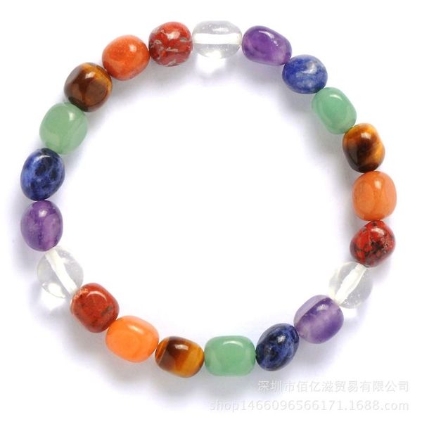 7*9mm 7 chakra irregular shape stone bracelet women healing balance beads yoga strand elastic bracelets bangles, Black
7*9mm 7 chakra irregular shape stone bracelet women healing balance beads yoga strand elastic bracelets bangles, Black