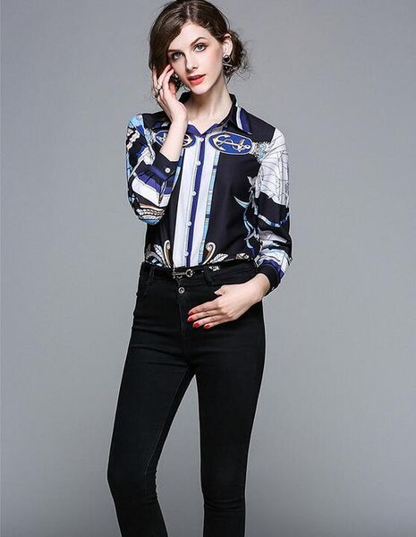 street style shirt lapel neck slim fit printed shirt contrast color 2 colours temperament long sleeve shirt women spring shirts, White
street style shirt lapel neck slim fit printed shirt contrast color 2 colours temperament long sleeve shirt women spring shirts, White