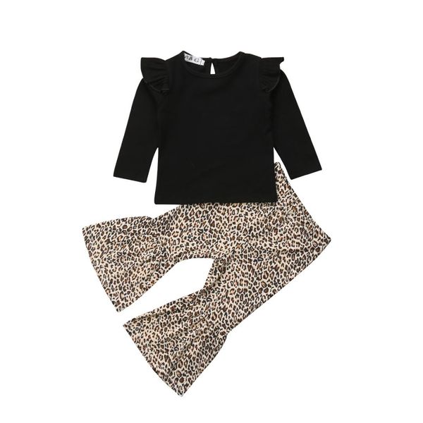 2pcs toddler kids baby girl clothes t-shirt leopard flared pants outfits clothes, White
2pcs toddler kids baby girl clothes t-shirt leopard flared pants outfits clothes, White