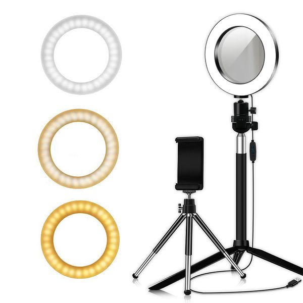 ring light 14.5cm/6inch pgraphy led selfie lighting & mirror for makeup video youtube live stream with tripod & usb plug
ring light 14.5cm/6inch pgraphy led selfie lighting & mirror for makeup video youtube live stream with tripod & usb plug