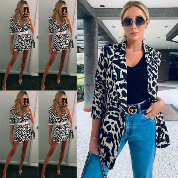 hirigin women slim leopard casual blazer jacket outwear lady long sleeve career long coats, Black;brown
hirigin women slim leopard casual blazer jacket outwear lady long sleeve career long coats, Black;brown