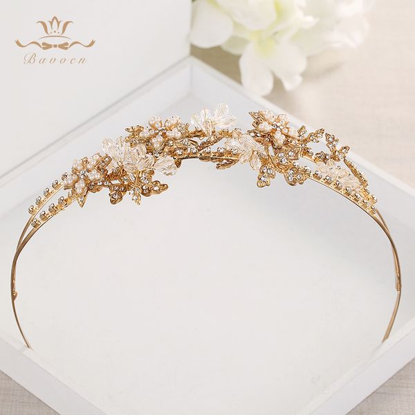 wedding handmade gold flower hairbands brides pearls tiara headwear wedding hair accessory, White;golden
wedding handmade gold flower hairbands brides pearls tiara headwear wedding hair accessory, White;golden