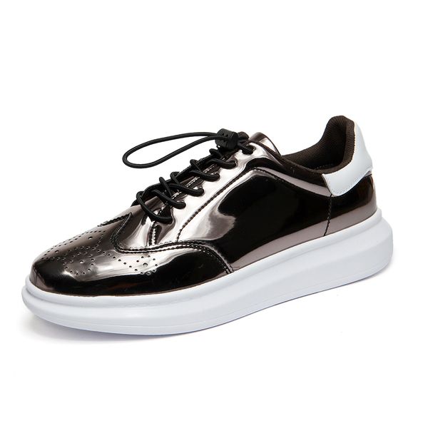 mens shoes casual red trainers bright patent leather sneakers men loafers shoes breathable elevator shoes for men tenis masculino, Black
mens shoes casual red trainers bright patent leather sneakers men loafers shoes breathable elevator shoes for men tenis masculino, Black