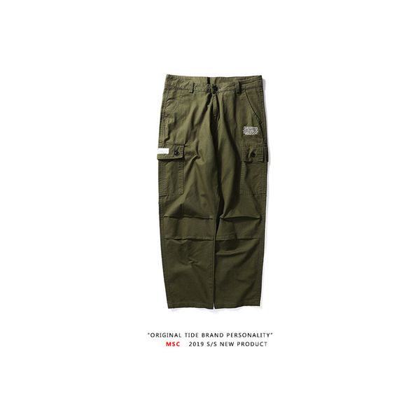chic brand multi-pocket cargo pants men loose straight 2019 spring new pants men's japanese trend ankle-length, Black
chic brand multi-pocket cargo pants men loose straight 2019 spring new pants men's japanese trend ankle-length, Black
