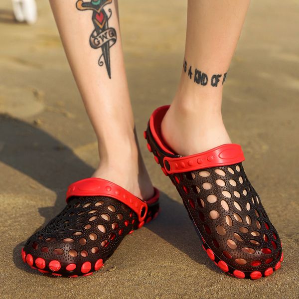 designer sandals men's sandals breathable hollow outside flip-flops rubber garden wading shoes hole shoes jelly beach slippers, Black
designer sandals men's sandals breathable hollow outside flip-flops rubber garden wading shoes hole shoes jelly beach slippers, Black
