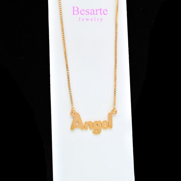 35cm letter necklace kids jewelry baby ketting baptism gift girls boys bijoux enfant colares bebe accesorios angel gold n0605, Silver
35cm letter necklace kids jewelry baby ketting baptism gift girls boys bijoux enfant colares bebe accesorios angel gold n0605, Silver