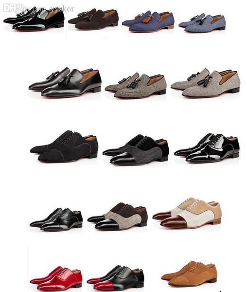 party dress wedding slip on loafers shoes for man dandelion tassel sneaker shoes red bottom oxford shoes luxury men's leisure flat casu, Black