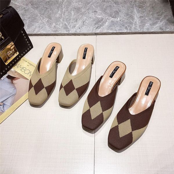 2020 new women mixed colors shoest slip on thick heel shoes breathable knitted square head soft moccasins slippers, Black
2020 new women mixed colors shoest slip on thick heel shoes breathable knitted square head soft moccasins slippers, Black