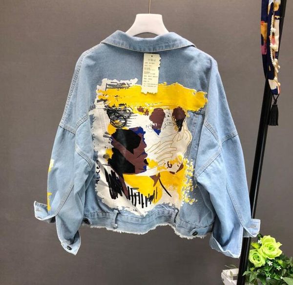 2019 hand-painted pattern chic coat letters print cool girl denim jacket 2019 spring autumn fashion pockets bf outwear, Black;brown
2019 hand-painted pattern chic coat letters print cool girl denim jacket 2019 spring autumn fashion pockets bf outwear, Black;brown