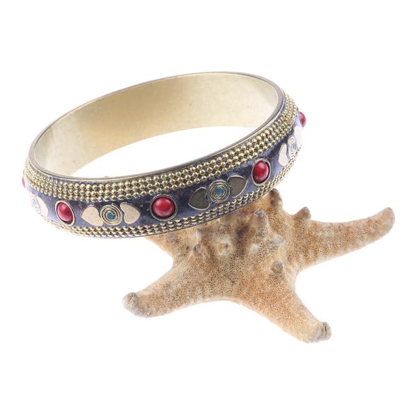 selling retro electroplating blue enamel bracelets fashion ceramic bracelets pure copper women's national spot, Black
selling retro electroplating blue enamel bracelets fashion ceramic bracelets pure copper women's national spot, Black