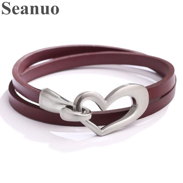 seanuo double layers heart hook clasps charm bangles bracelets for men punk fashion women pu leather wristband cuff bracelets, Golden;silver
seanuo double layers heart hook clasps charm bangles bracelets for men punk fashion women pu leather wristband cuff bracelets, Golden;silver