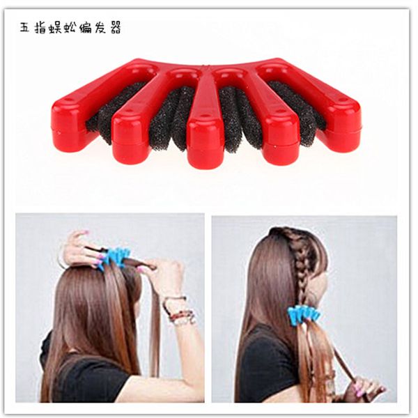 beauty braided hair twist hairdressing hair tools five fingers braid haircut diy modeling, Brown
beauty braided hair twist hairdressing hair tools five fingers braid haircut diy modeling, Brown