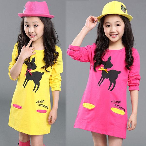 cartoon girls dress 2019 new cotton long sleeve kids t-shirt dresses for girls spring autumn o-neck children clothing, Red;yellow
cartoon girls dress 2019 new cotton long sleeve kids t-shirt dresses for girls spring autumn o-neck children clothing, Red;yellow