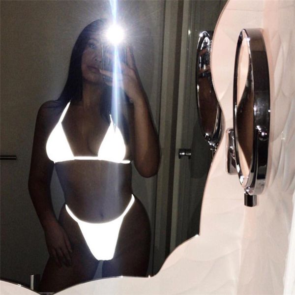 bathing swimwear two piece set and shorts outfit women erotic summer beach 2 piece shorts set women reflective, White
bathing swimwear two piece set and shorts outfit women erotic summer beach 2 piece shorts set women reflective, White