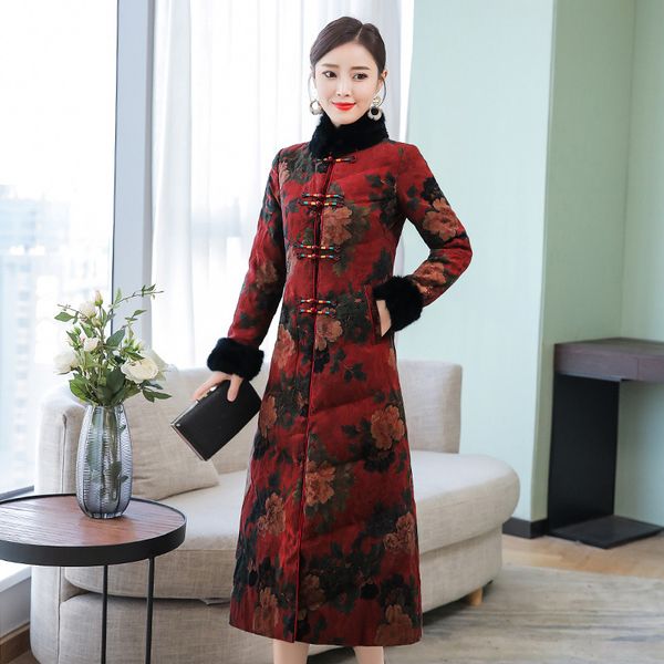 winter retro silk long white duck down fur collar down jacket women's real silk chinese-style chinese costume coat, Blue;black
winter retro silk long white duck down fur collar down jacket women's real silk chinese-style chinese costume coat, Blue;black