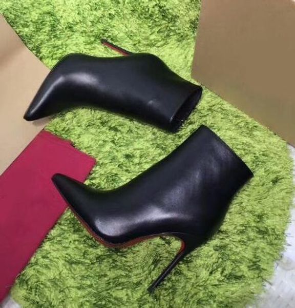 2019 luxury black red leather with spikes pointed toes women ankle boots fashion designer ladies red bottom high heels shoes pumps
2019 luxury black red leather with spikes pointed toes women ankle boots fashion designer ladies red bottom high heels shoes pumps
