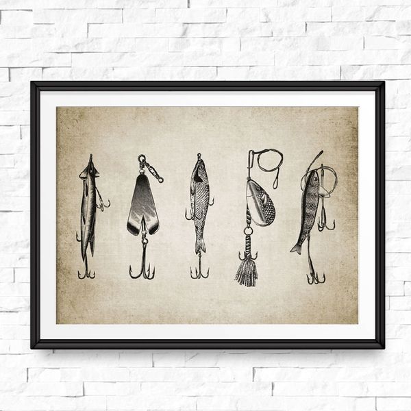 vintage fishing lure wall art canvas posters prints fishing lure illustration painting angling wall picture home decoration
vintage fishing lure wall art canvas posters prints fishing lure illustration painting angling wall picture home decoration