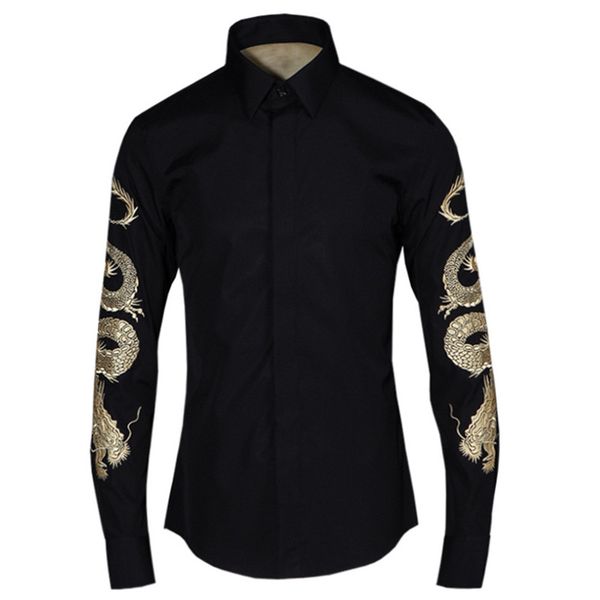 brand italy style long sleeve embroidery shirts men original spring fashion shirt mens casual black shirt male, White;black
brand italy style long sleeve embroidery shirts men original spring fashion shirt mens casual black shirt male, White;black